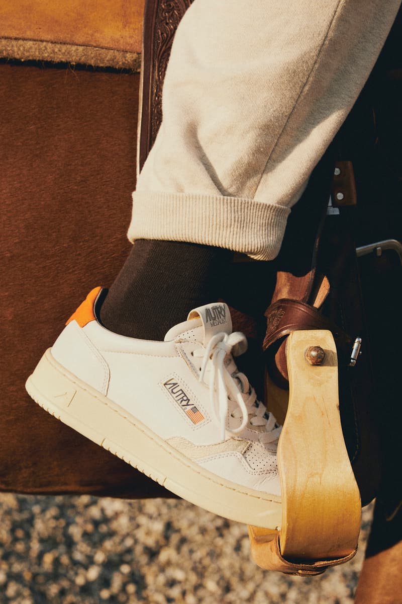 BSTN x Autry Action Shoes 01 Low White Orange Collaboration Release Information Sneaker Shoe Footwear Trainer