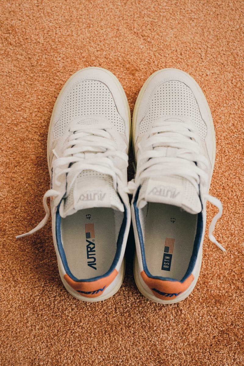 BSTN x Autry Action Shoes 01 Low White Orange Collaboration Release Information Sneaker Shoe Footwear Trainer