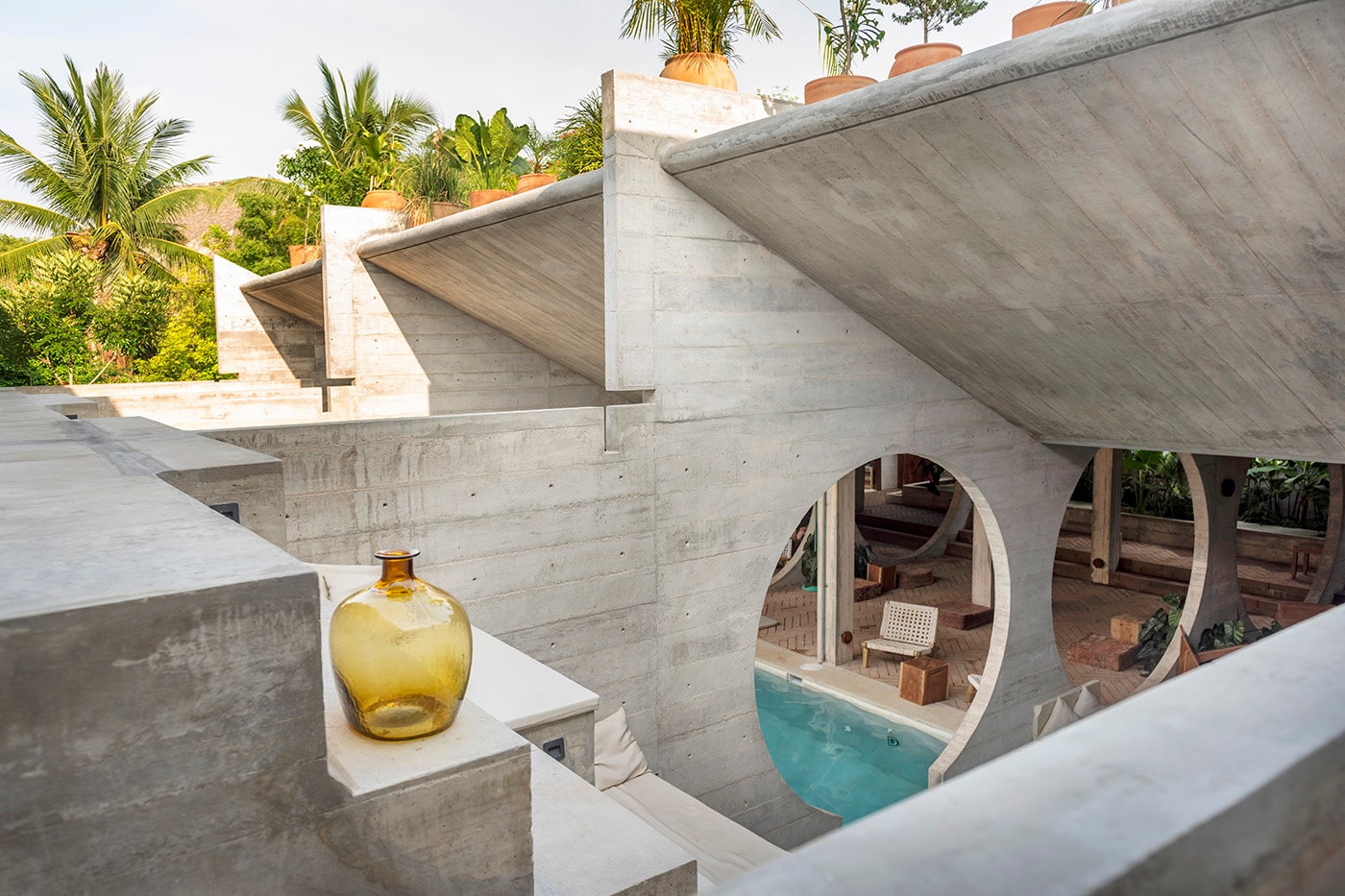 A Vaulted Infinity Pool Runs Throughout the "Casa To" Hotel in Mexico Ludwig Godefroy