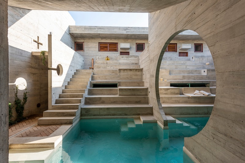 A Vaulted Infinity Pool Runs Throughout the "Casa To" Hotel in Mexico Ludwig Godefroy