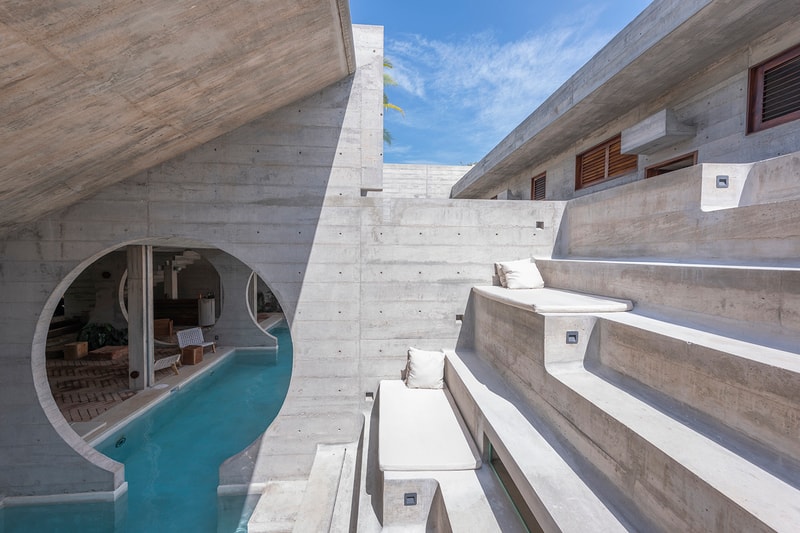 A Vaulted Infinity Pool Runs Throughout the "Casa To" Hotel in Mexico Ludwig Godefroy