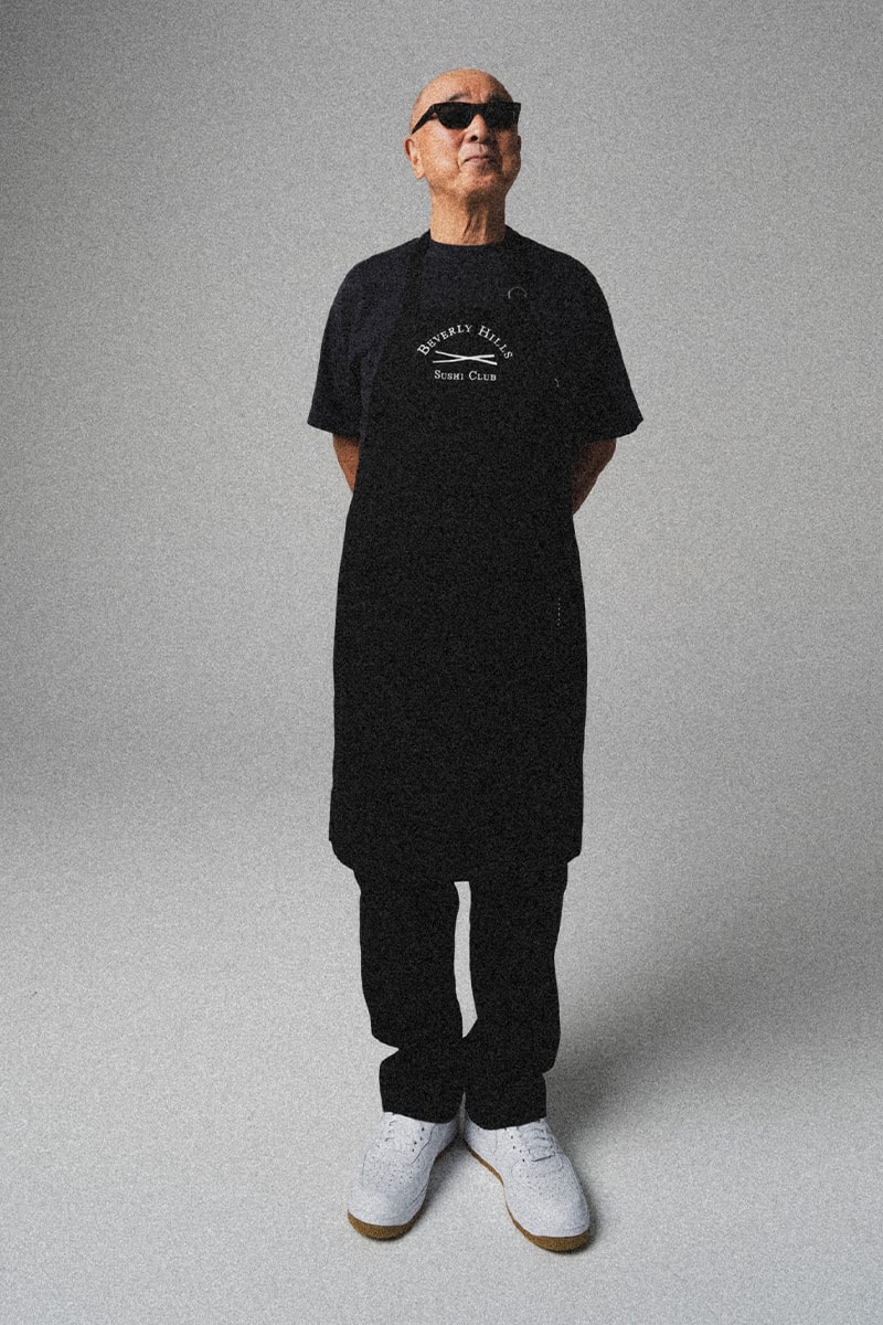 Nobu Matsuhisa Gets at the Heart of the Matter in Conversation With Chris Stamp sushi beverly hill sushi club traveling wear streetwear street style