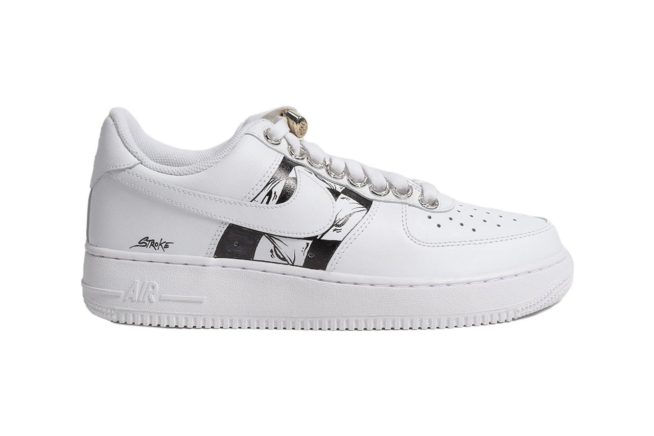 Chrome Hearts Hand Painted Matty Boy Nike Air Force 1 US 9 White Matt DiGiacomo Justin Reed Consignment Sneakers AF1 For Sale