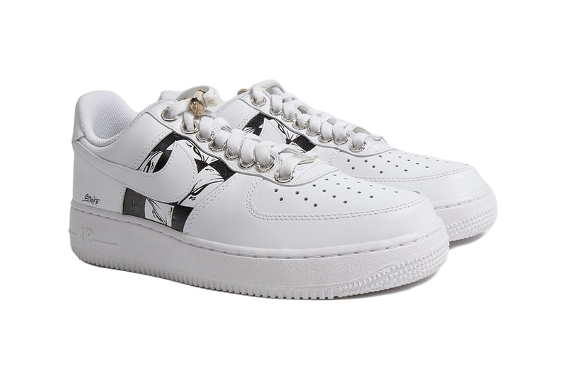 Chrome Hearts Hand Painted Matty Boy Nike Air Force 1 US 9 White Matt DiGiacomo Justin Reed Consignment Sneakers AF1 For Sale