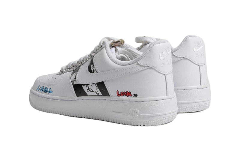 Chrome Hearts Hand Painted Matty Boy Nike Air Force 1 US 9 White Matt DiGiacomo Justin Reed Consignment Sneakers AF1 For Sale