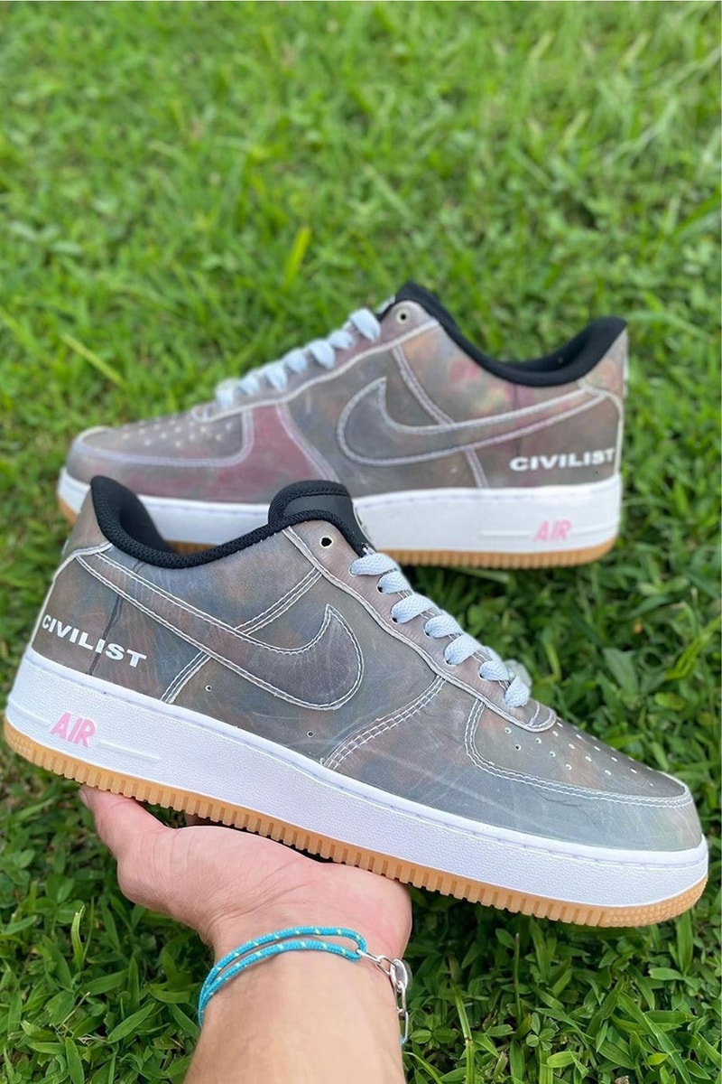 Berlin Civilist Nike Air Force 1 Low iamricosuav heat reactive white brown black silver smiley yellow blue green release info date price