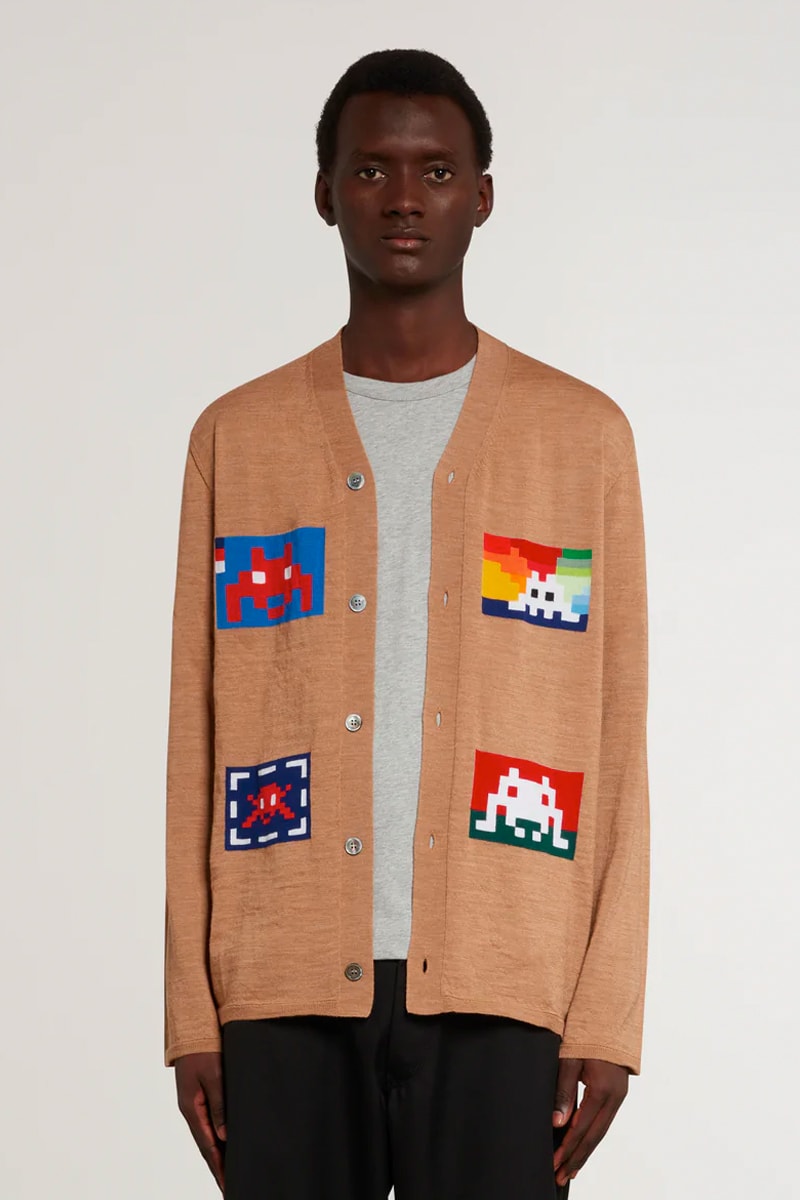COMME des GARÇONS SHIRT Taps Invader for Colorful Pixelated Pieces Fashion