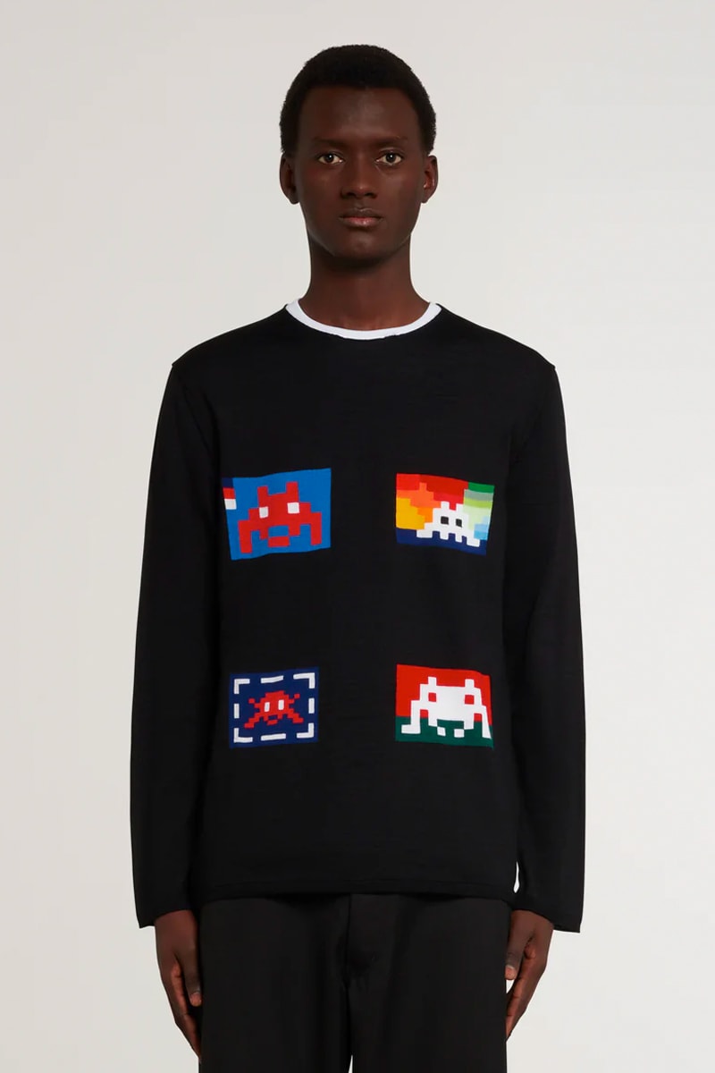 COMME des GARÇONS SHIRT Taps Invader for Colorful Pixelated Pieces Fashion