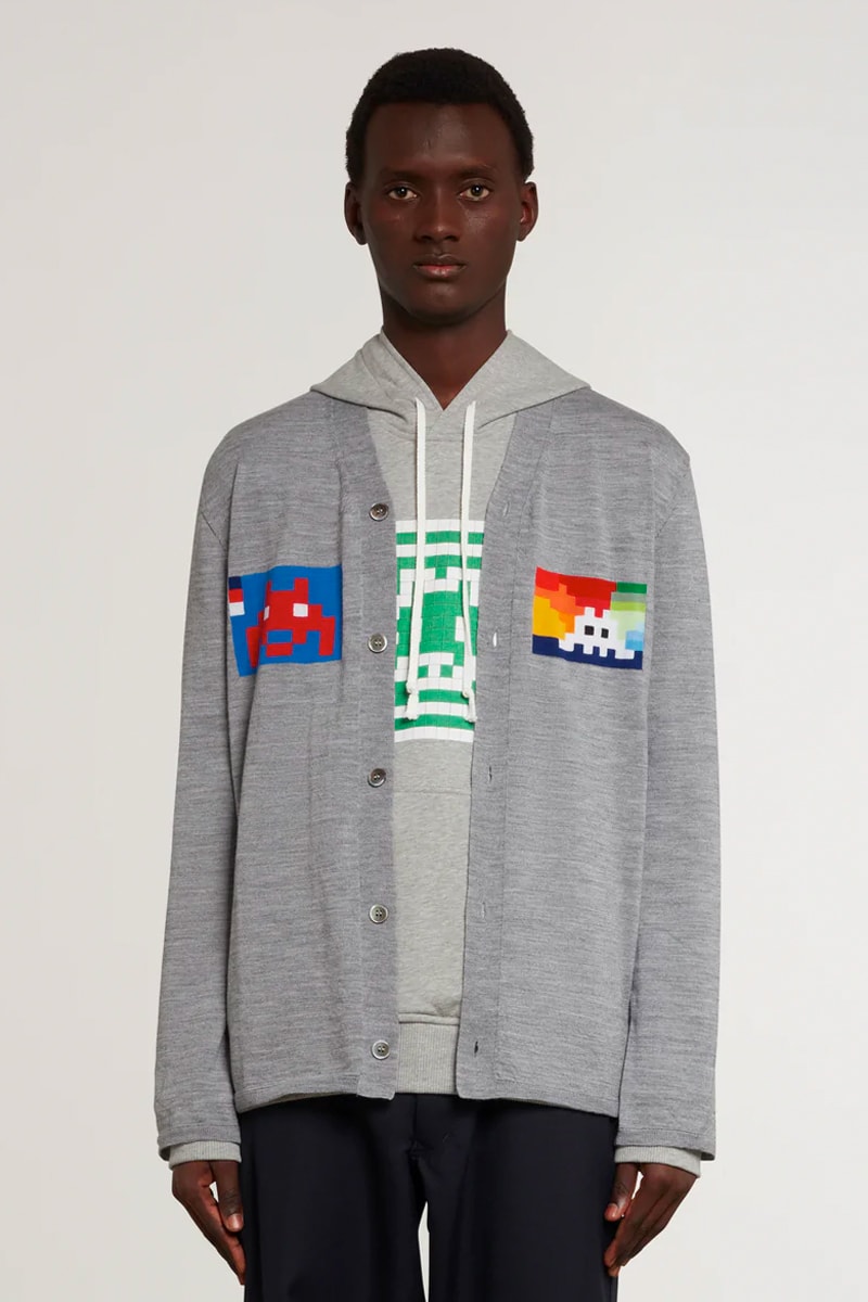 COMME des GARÇONS SHIRT Taps Invader for Colorful Pixelated Pieces Fashion