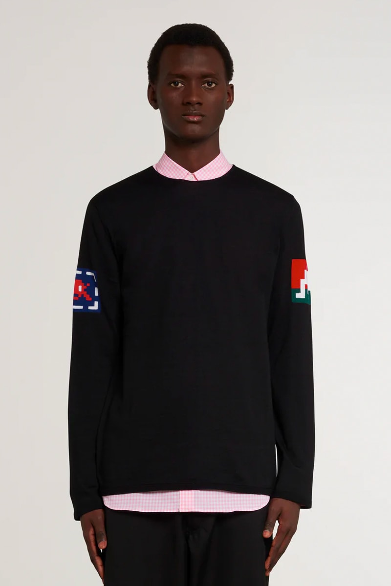 COMME des GARÇONS SHIRT Taps Invader for Colorful Pixelated Pieces Fashion
