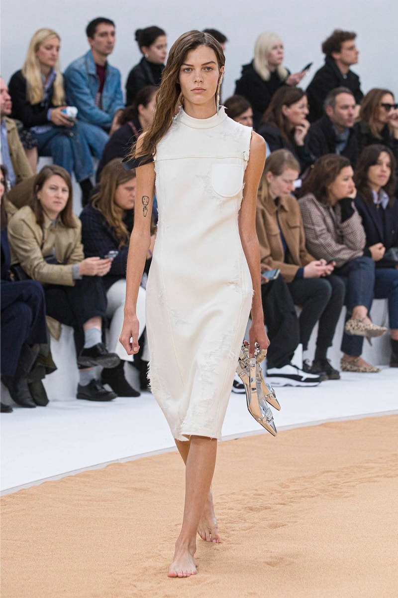 Courrèges SS23 Serves the Morning After Look on a Beach spring summer 2023 paris fashion week runway rave beach vibes bella hadid nicolas di felice rave belgian club