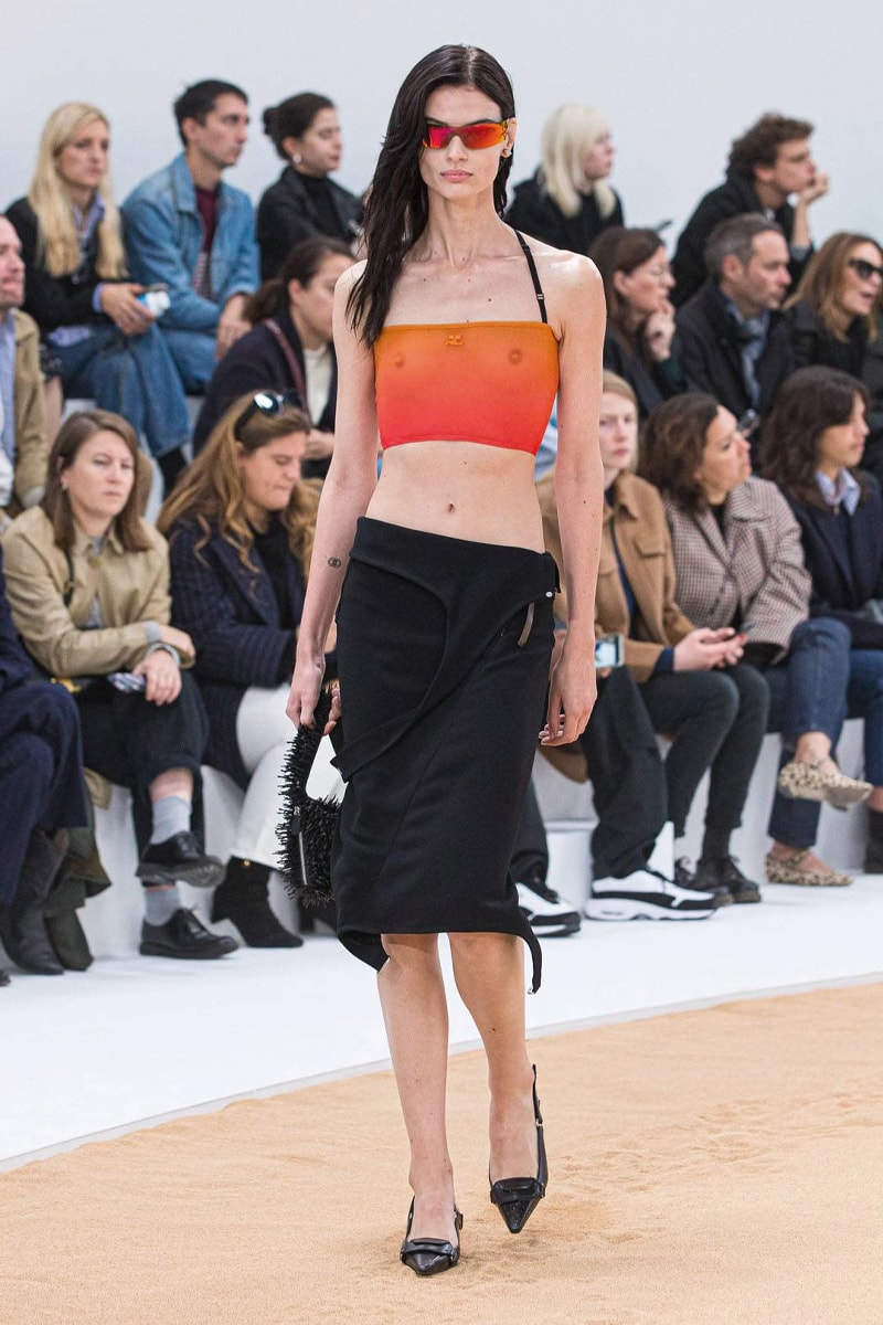 Courrèges SS23 Serves the Morning After Look on a Beach spring summer 2023 paris fashion week runway rave beach vibes bella hadid nicolas di felice rave belgian club