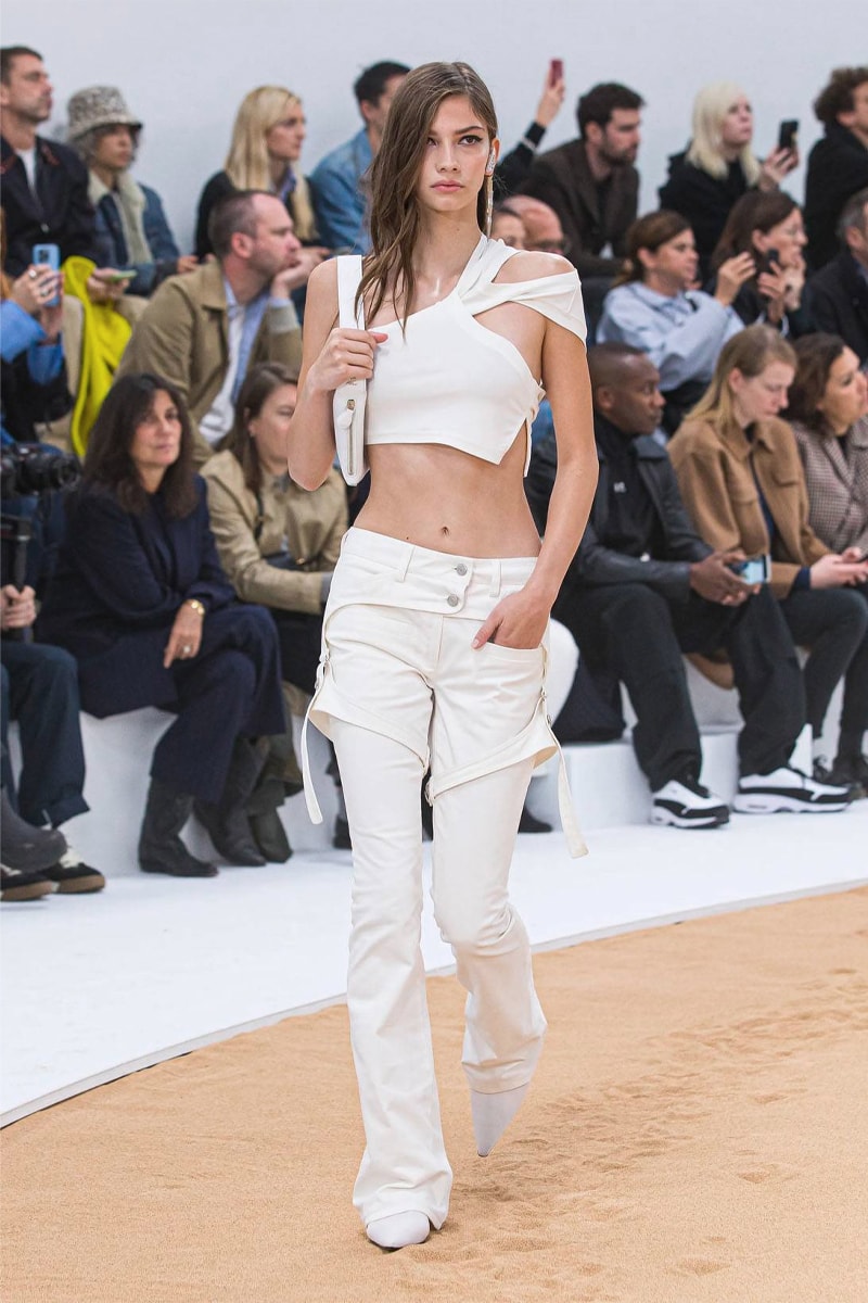 Courrèges SS23 Serves the Morning After Look on a Beach spring summer 2023 paris fashion week runway rave beach vibes bella hadid nicolas di felice rave belgian club