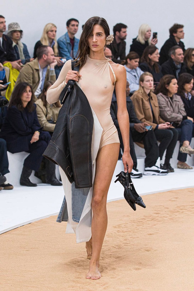 Courrèges SS23 Serves the Morning After Look on a Beach spring summer 2023 paris fashion week runway rave beach vibes bella hadid nicolas di felice rave belgian club