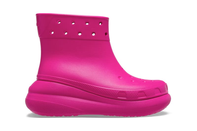 Crocs Crush Boot Balenciaga Copy Dupe Boots Black Bone Grass Green Fuchsia Fun Lemon Release Information