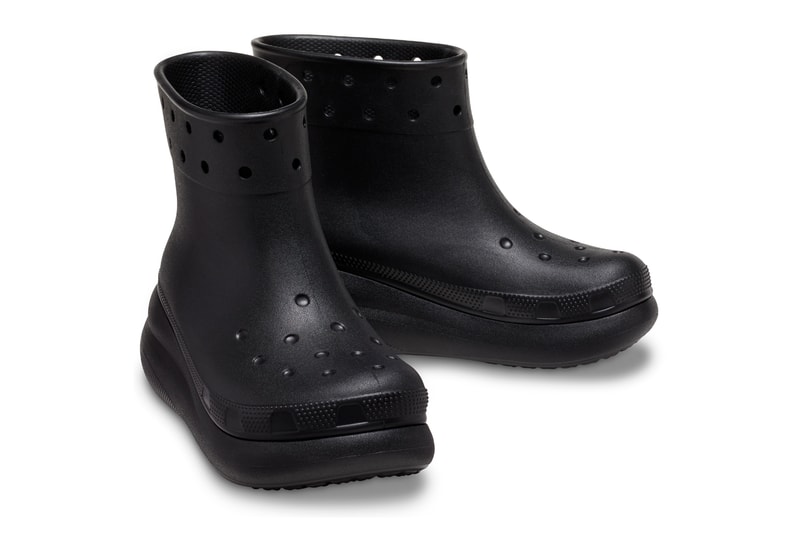 Crocs Crush Boot Balenciaga Copy Dupe Boots Black Bone Grass Green Fuchsia Fun Lemon Release Information