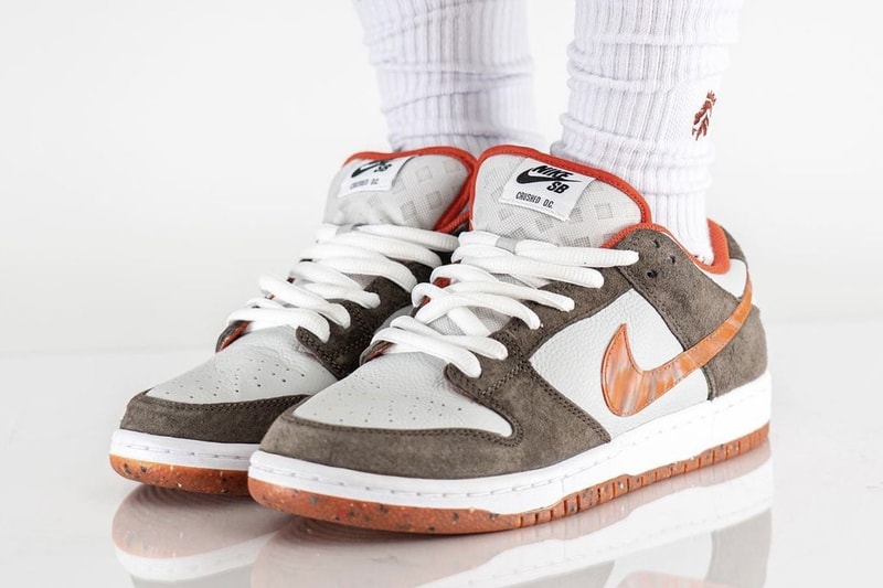 Crushed D c nike SB Dunk Low DH7782-001 On-Feet Photos