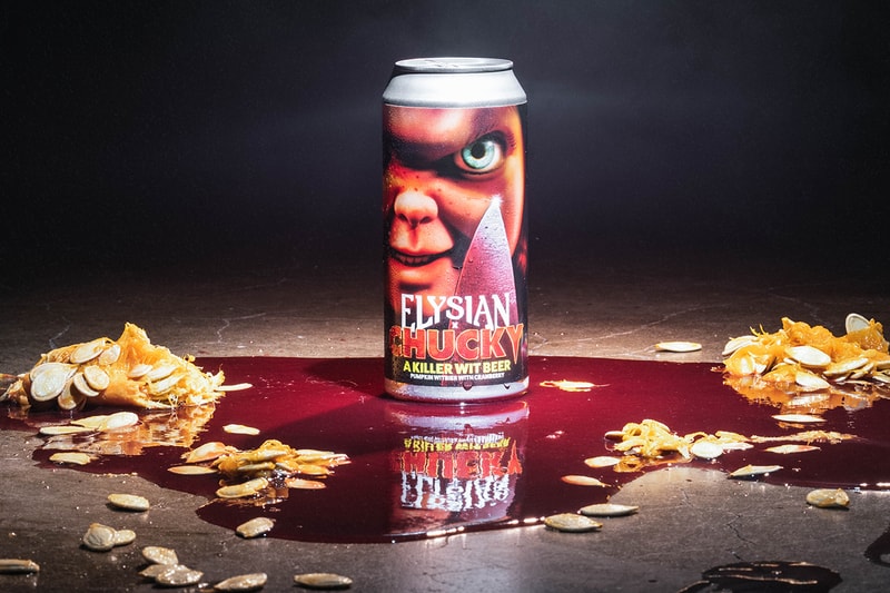 elysian brewing chucky pumpkin possessed beer release date info store list buying guide photos price halloween
