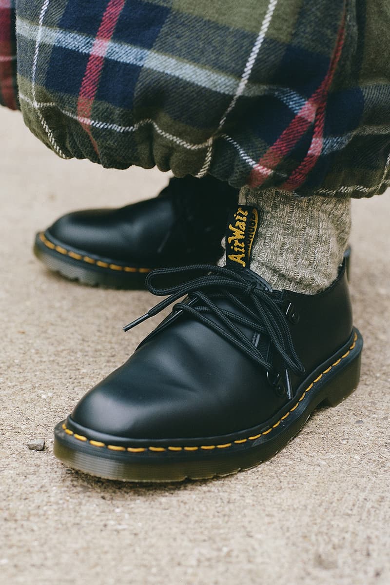 engineered garmentes dr martens 1461 asymmetrical lacing system fw22 black milkshake release date info store list buying guide photos price daiki suzuki 