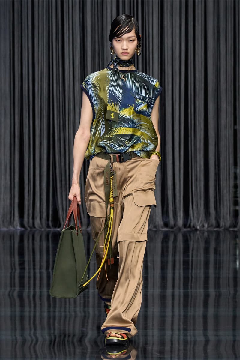 Ferrari Takes a Third Victory Lap Around the Fashion Circuit With SS23 Collection spring/summer 2023 milan fashion week race car teatro lirico juventus italian lvmh rocco iannone