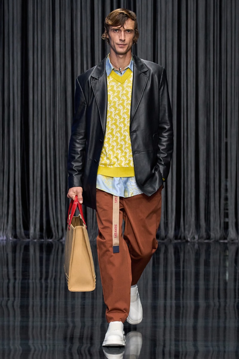 Ferrari Takes a Third Victory Lap Around the Fashion Circuit With SS23 Collection spring/summer 2023 milan fashion week race car teatro lirico juventus italian lvmh rocco iannone