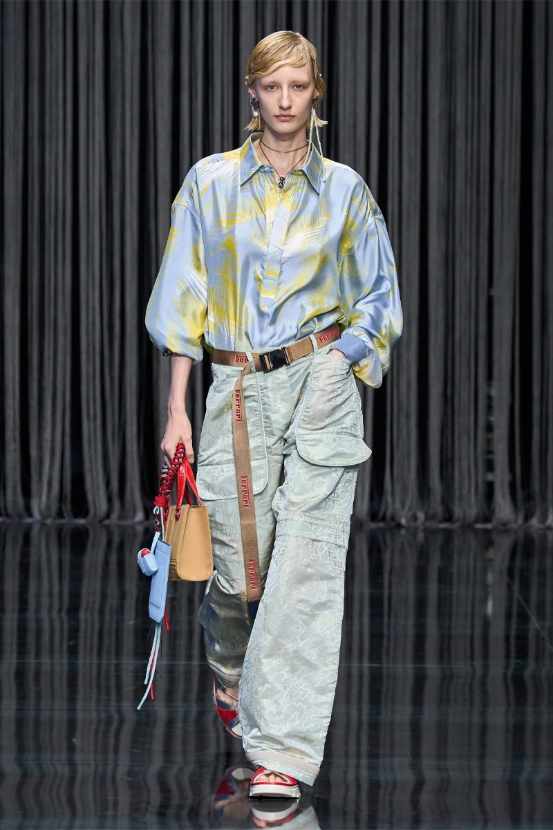 Ferrari Takes a Third Victory Lap Around the Fashion Circuit With SS23 Collection spring/summer 2023 milan fashion week race car teatro lirico juventus italian lvmh rocco iannone