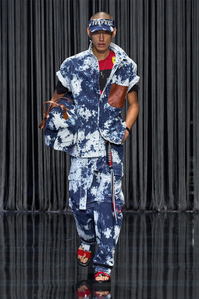Ferrari Takes a Third Victory Lap Around the Fashion Circuit With SS23 Collection spring/summer 2023 milan fashion week race car teatro lirico juventus italian lvmh rocco iannone