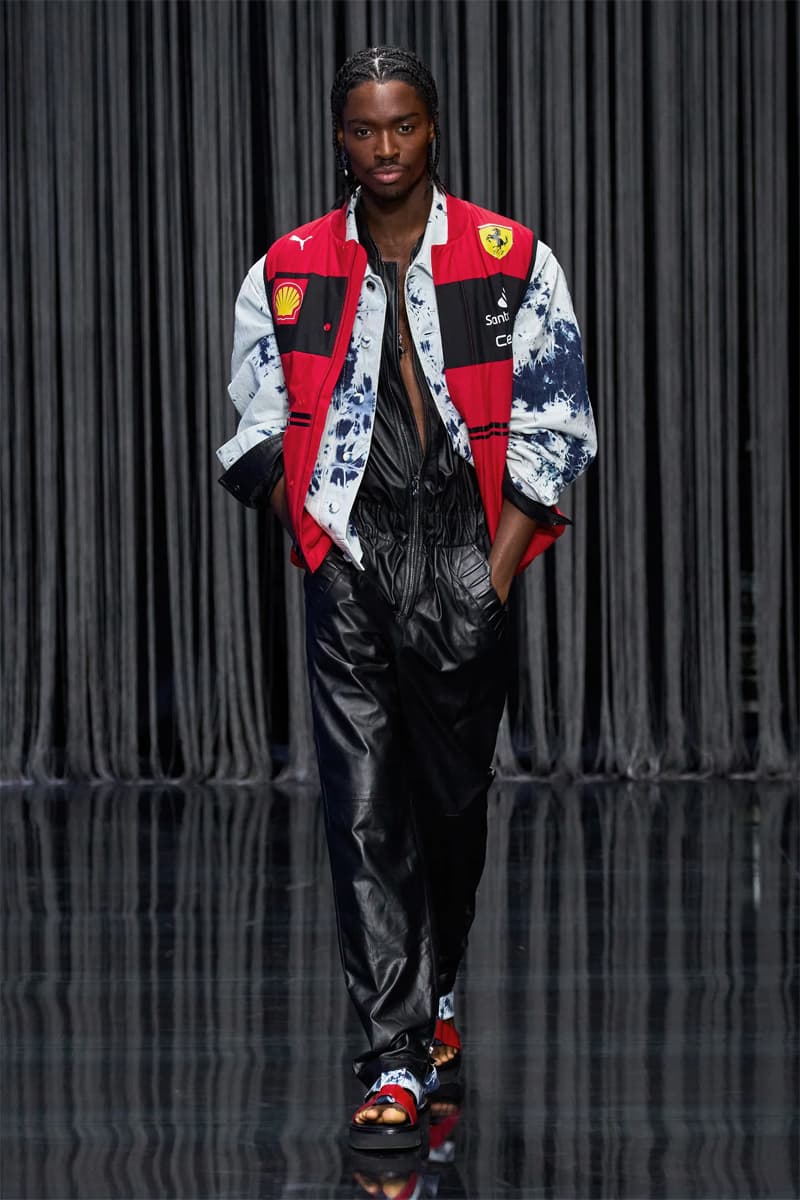 Ferrari Takes a Third Victory Lap Around the Fashion Circuit With SS23 Collection spring/summer 2023 milan fashion week race car teatro lirico juventus italian lvmh rocco iannone