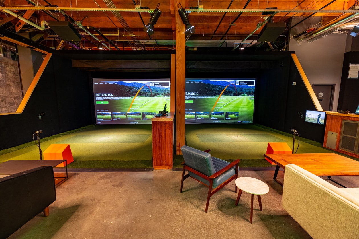 Five Iron Golf Trackman Simulator Golf Indoor Golfing Virtual Turf Long Drive Closest to the pin Flagship Herald Square Event Space Parties Chicago New York City Las Vegas Philadelphia Baltimore Pittsburgh Washington D.C. Seattle