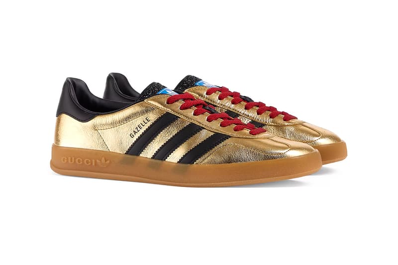 Gucci x adidas Gazelle Metallic Gold & Pink Velvet | Hypebeast Gucci x adidas Gazelle Metallic Gold & Pink Velvet | Hypebeast