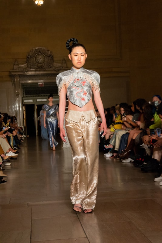 kim shui studio new york isabelle harrison designer dresses martine ali fashion week spring/summer 2023 grand central terminal