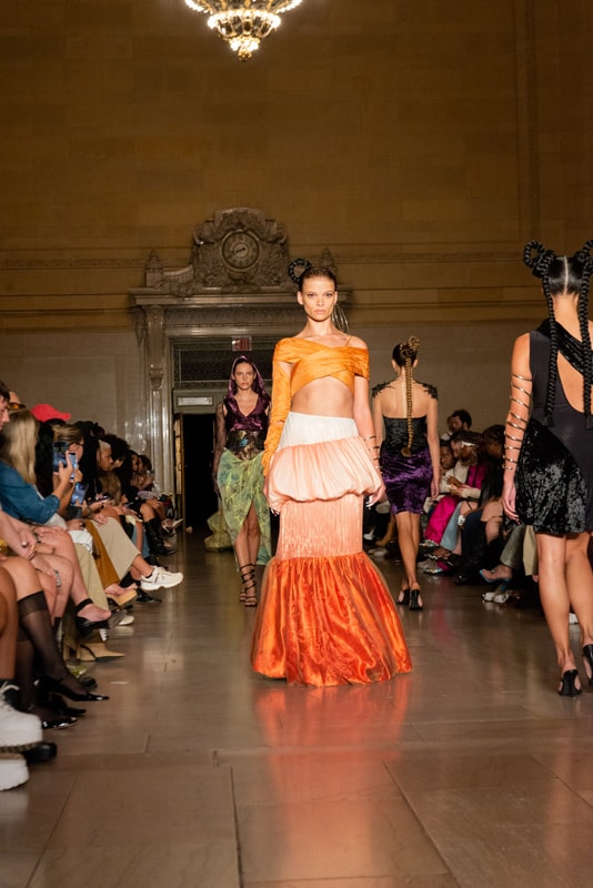 kim shui studio new york isabelle harrison designer dresses martine ali fashion week spring/summer 2023 grand central terminal