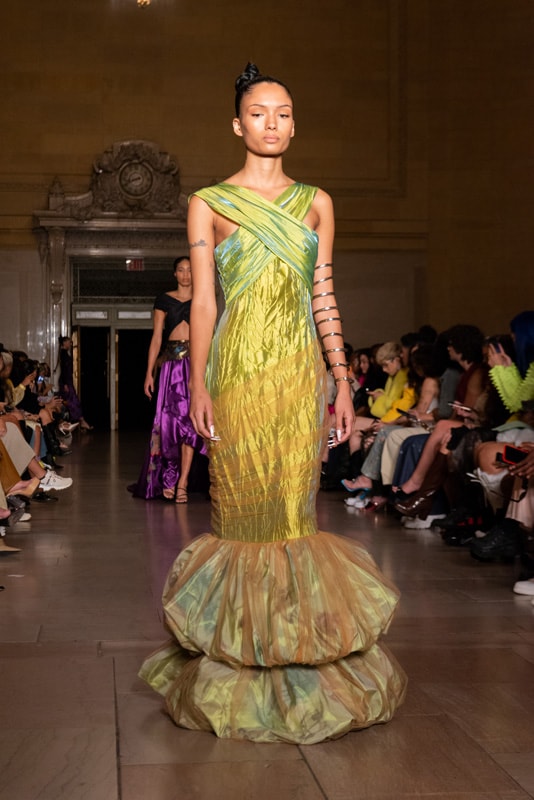 kim shui studio new york isabelle harrison designer dresses martine ali fashion week spring/summer 2023 grand central terminal