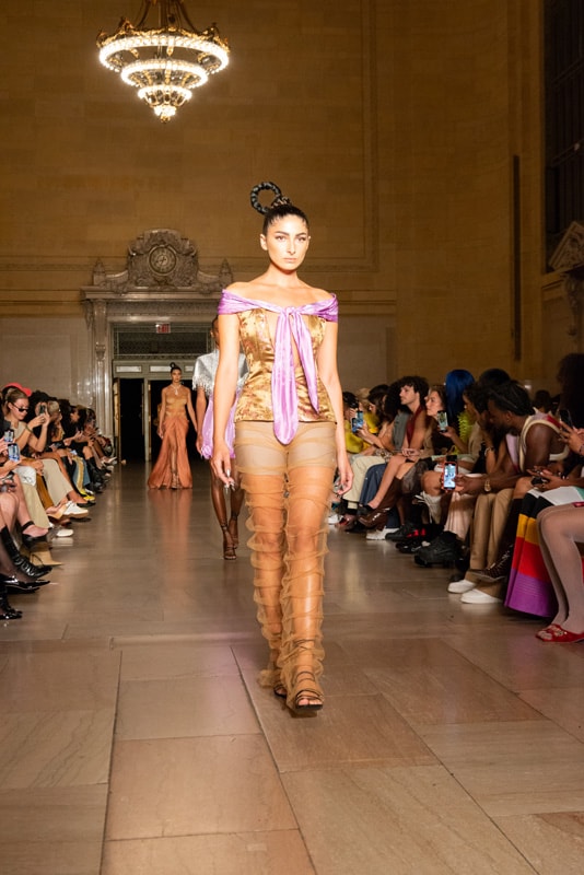 kim shui studio new york isabelle harrison designer dresses martine ali fashion week spring/summer 2023 grand central terminal
