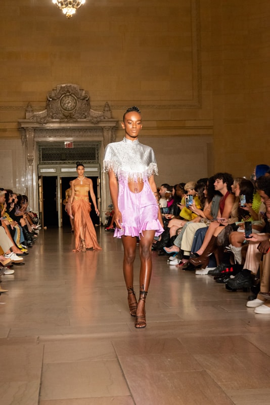 kim shui studio new york isabelle harrison designer dresses martine ali fashion week spring/summer 2023 grand central terminal
