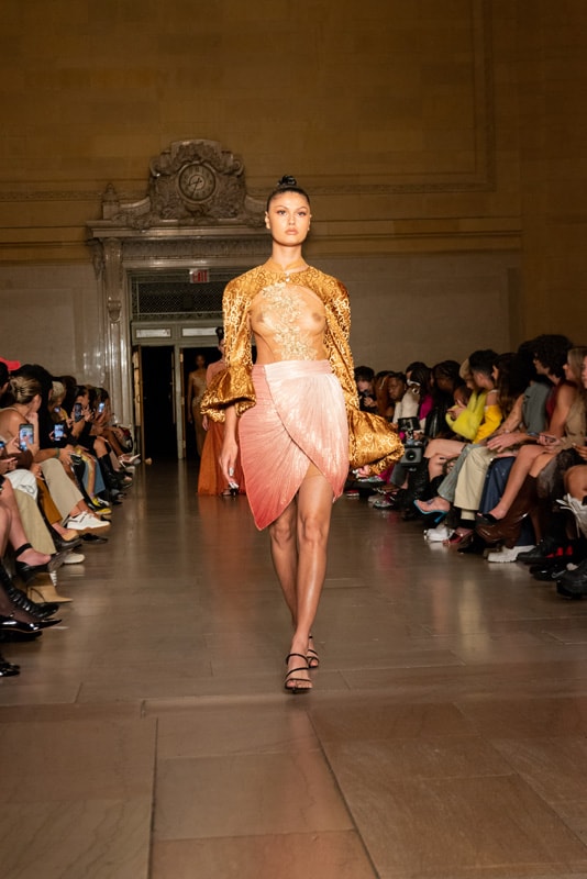 kim shui studio new york isabelle harrison designer dresses martine ali fashion week spring/summer 2023 grand central terminal