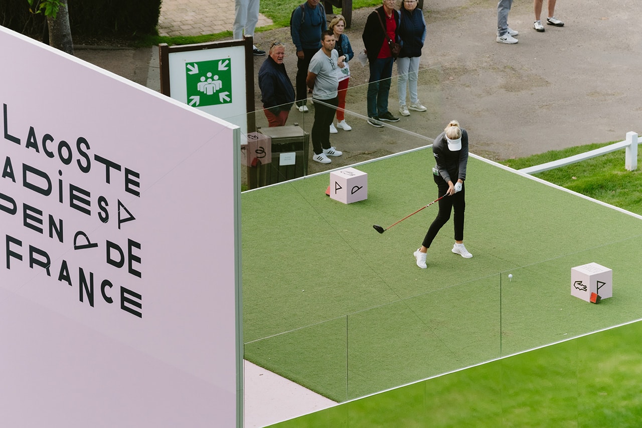 Lacoste Ladies Open de France golf tournament art europe crocodile polo shirt sculpture 