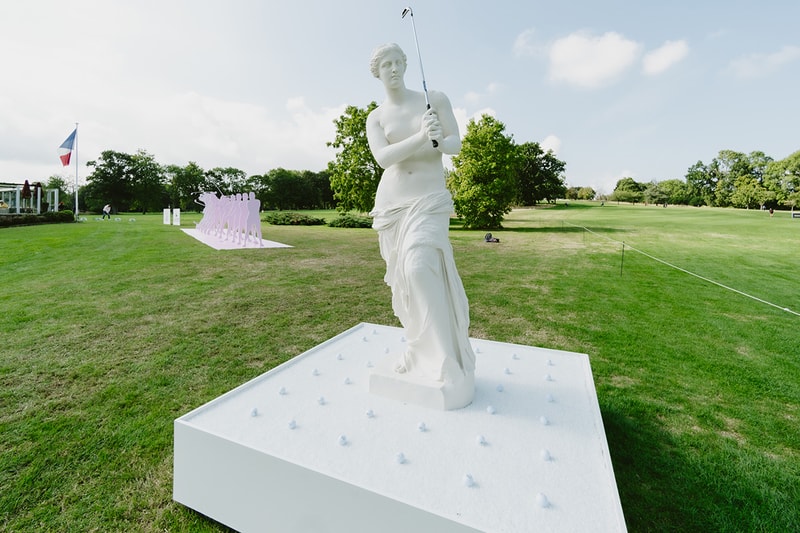 Lacoste Ladies Open de France golf tournament art europe crocodile polo shirt sculpture 