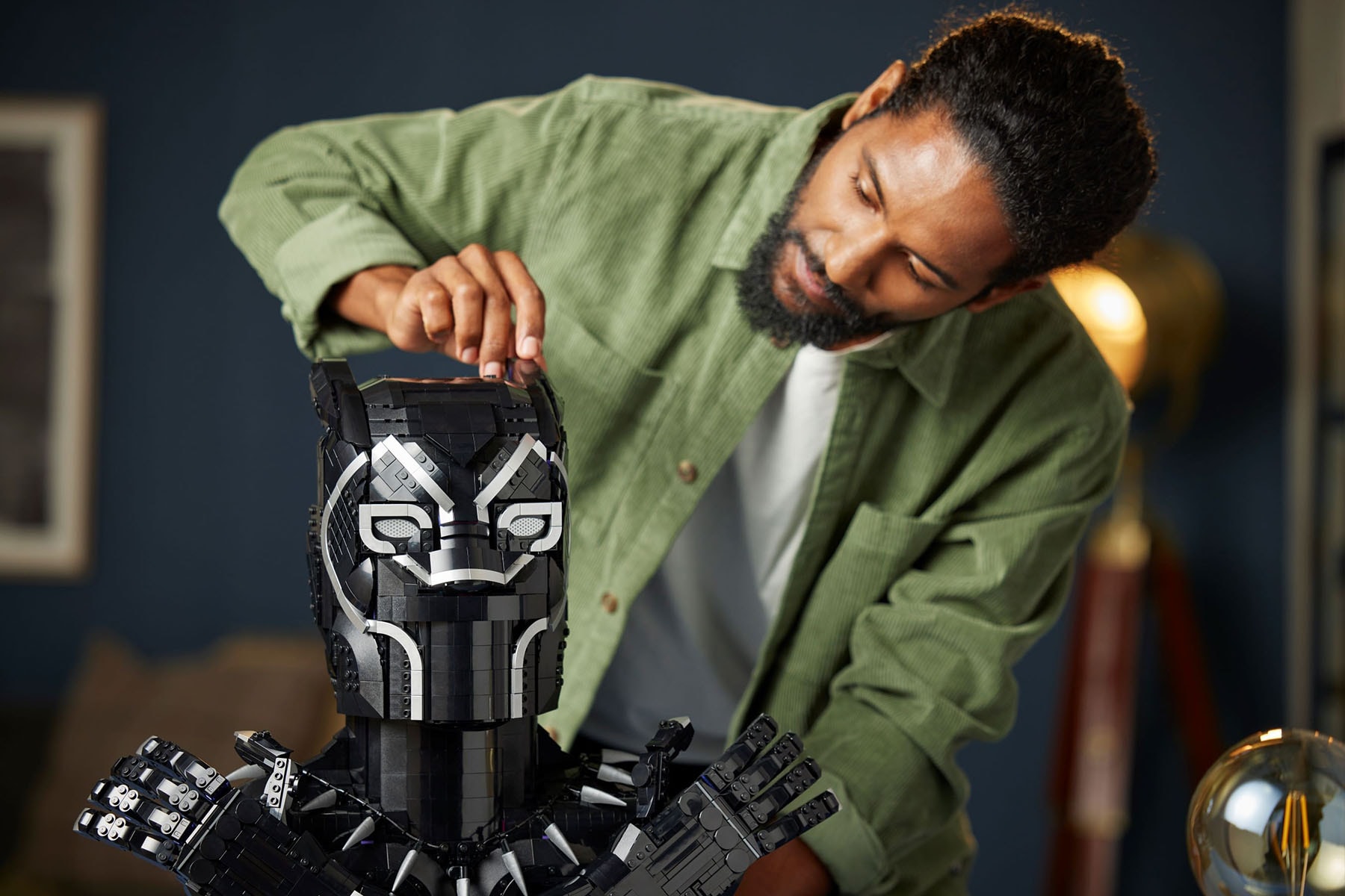 LEGO Black Panther life size scale wakanda forever king t challa release info date price 349 usd necklace gloves
