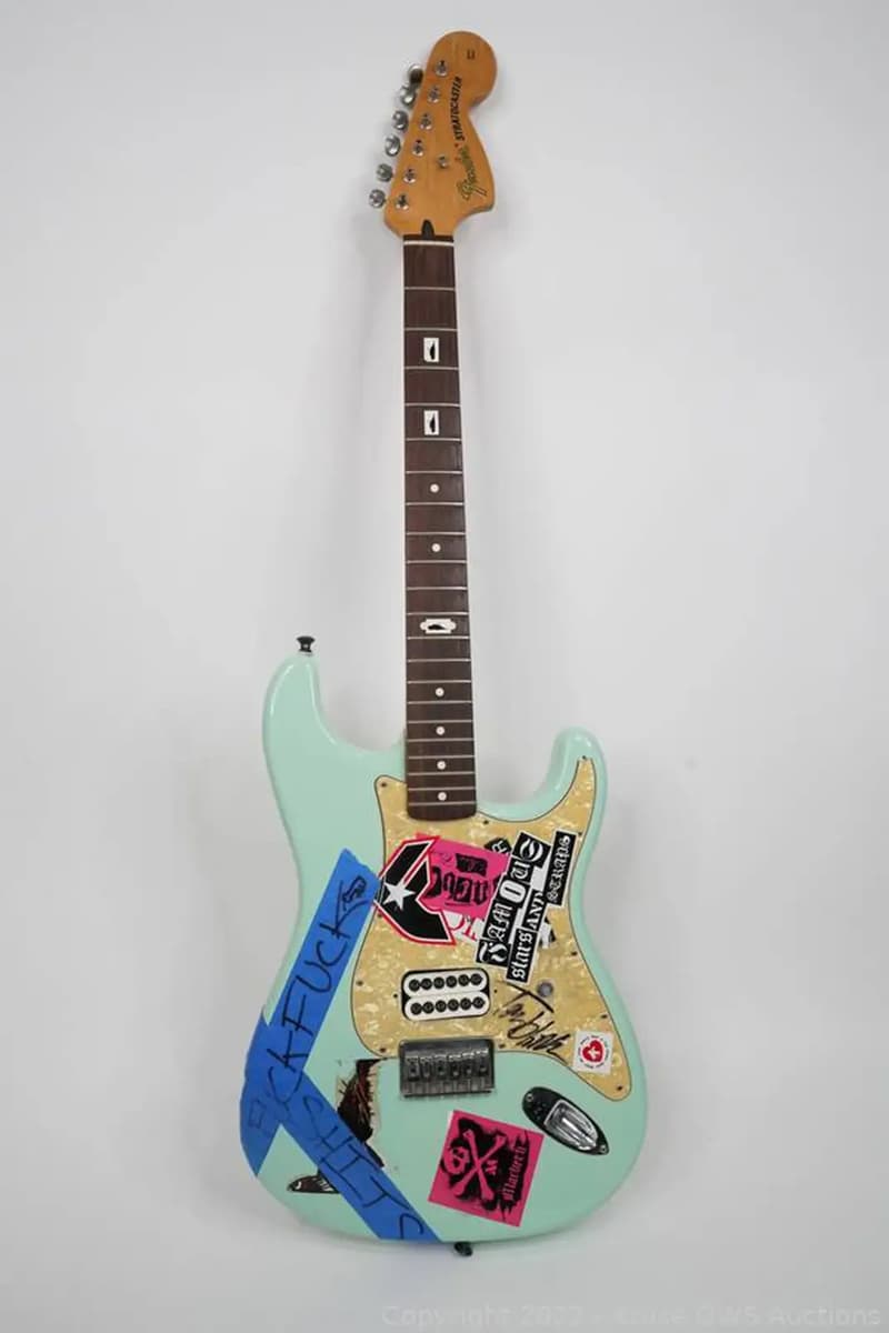 gws auctions legends of rock and roll jimi hendrix james brown elvis amy winehouse tom delonge guitar motorcycle dress outfit drums trumpet info prices