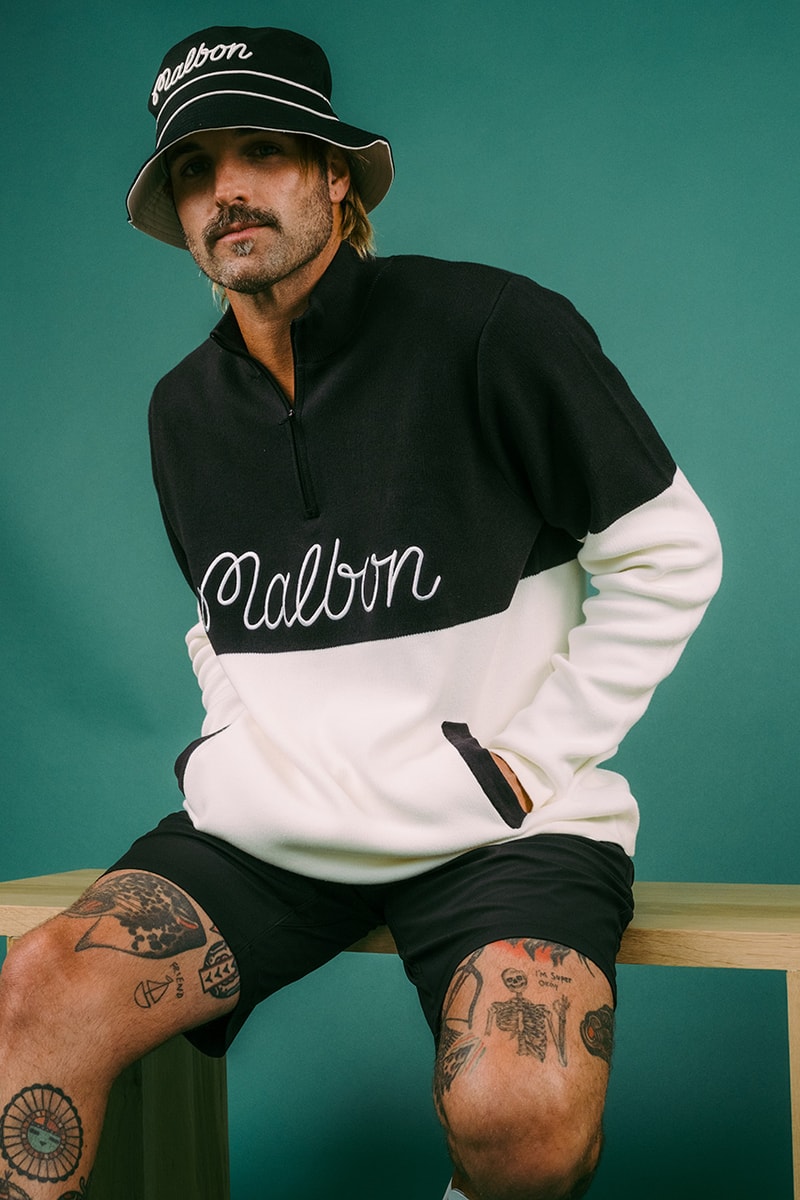 Malbon Golf Legacy Collection knit sweater polo jacket pants shorts 
