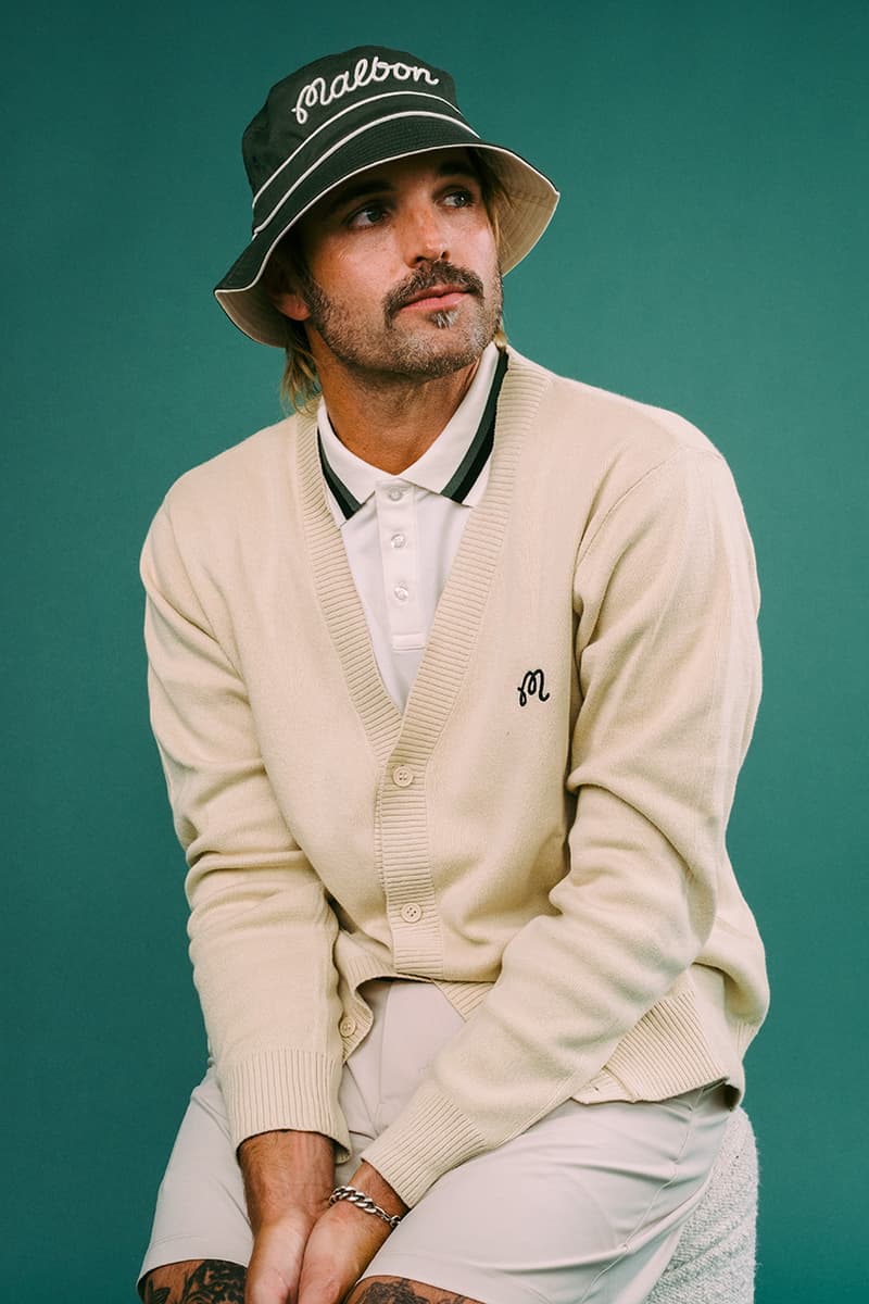 Malbon Golf Legacy Collection knit sweater polo jacket pants shorts