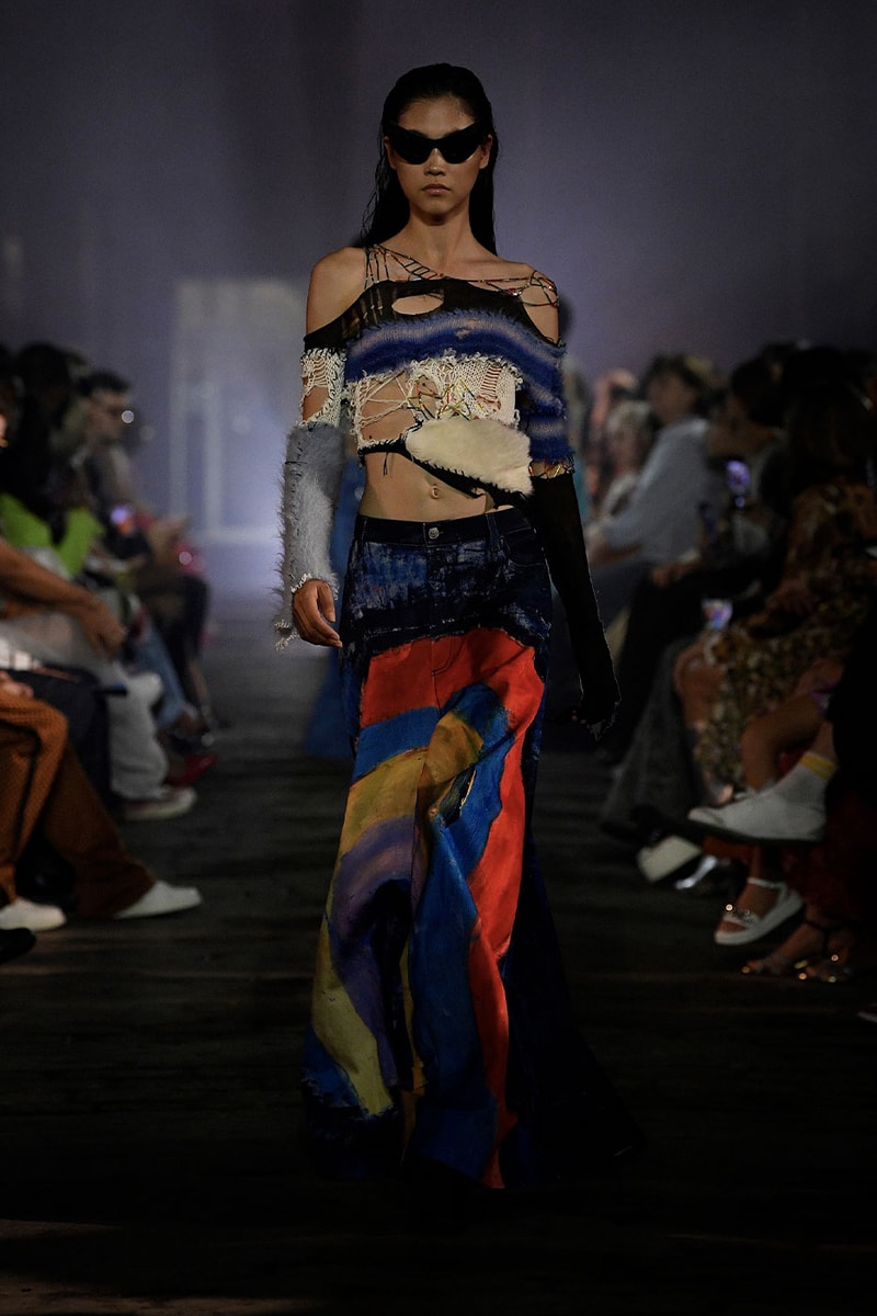 Marni SS23 Made the Sun Rise From Under the Manhattan Bridge spring summer 2023 manhattan bridge orange red blue milan francesco risso kendall jenner madonna anna wintour marni paloma