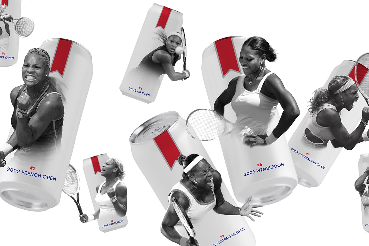 Michelob ULTRA Raises a Toast to Serena Williams' Career With Limited Edition Cans beer tennis us open french open wimbledon goat venus williams