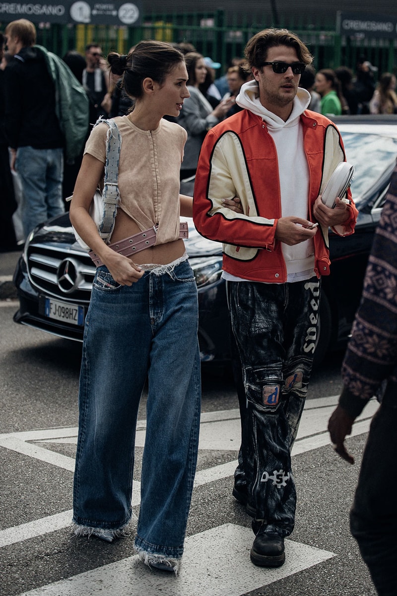 Milan Fashion Week Street Style Spring Summer 2023 SS23 prada bottega veneta jil sander diesel dolce gabanna kim kardashian