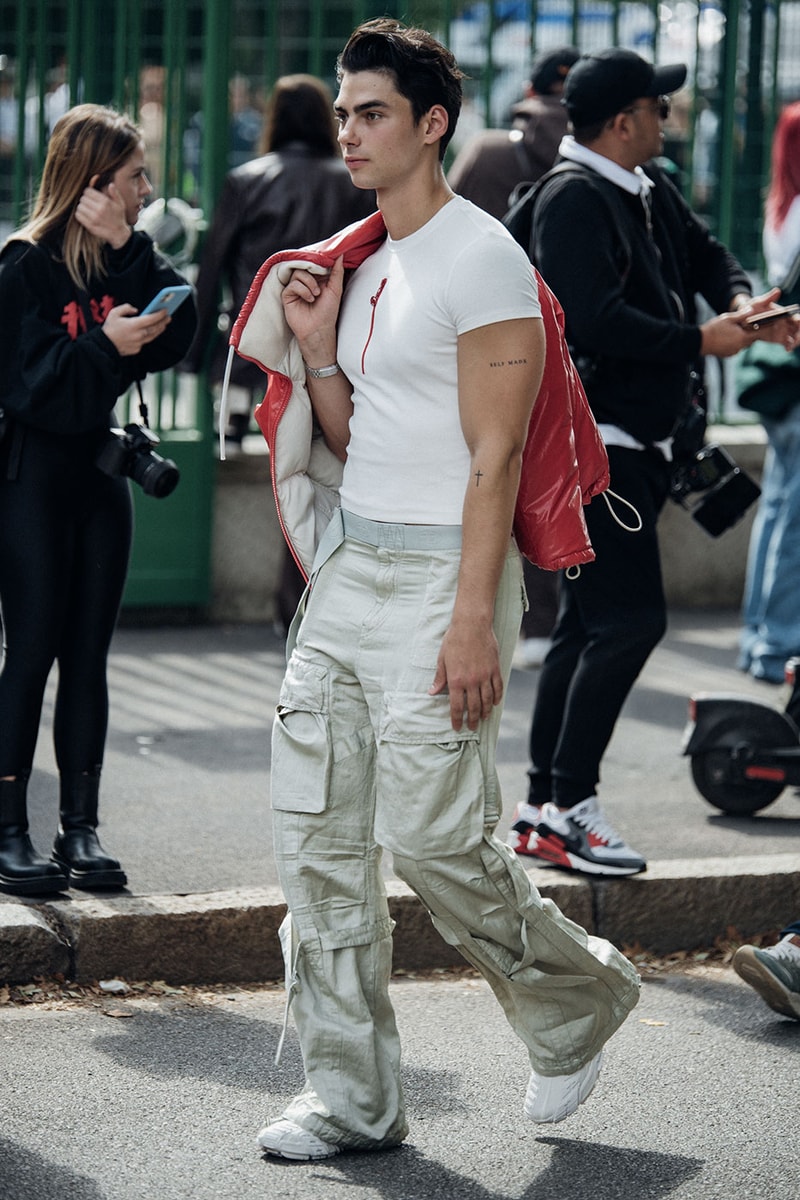 Milan Fashion Week Street Style Spring Summer 2023 SS23 prada bottega veneta jil sander diesel dolce gabanna kim kardashian