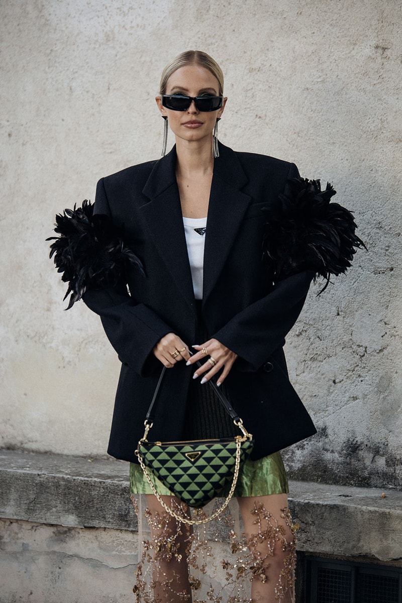 Milan Fashion Week Street Style Spring Summer 2023 SS23 prada bottega veneta jil sander diesel dolce gabanna kim kardashian