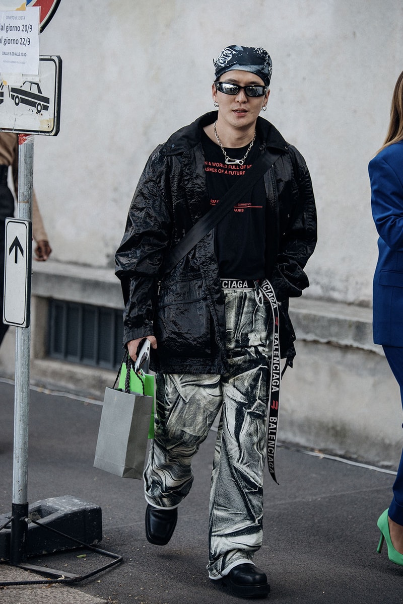 Milan Fashion Week Street Style Spring Summer 2023 SS23 prada bottega veneta jil sander diesel dolce gabanna kim kardashian