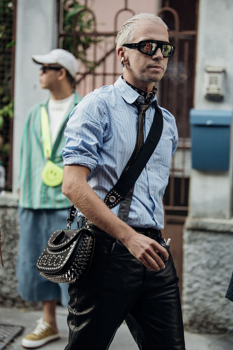 Milan Fashion Week Street Style Spring Summer 2023 SS23 prada bottega veneta jil sander diesel dolce gabanna kim kardashian