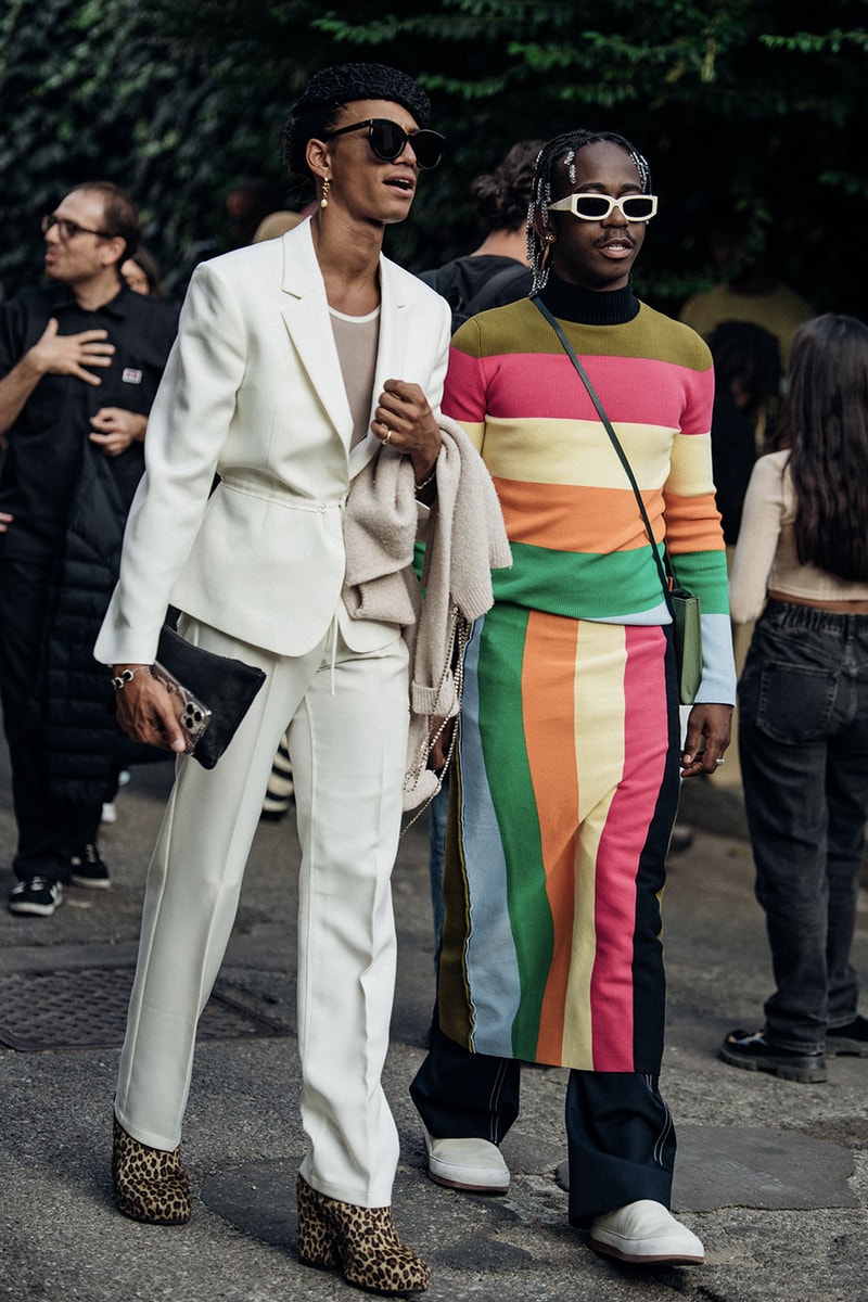 Milan Fashion Week Street Style Spring Summer 2023 SS23 prada bottega veneta jil sander diesel dolce gabanna kim kardashian